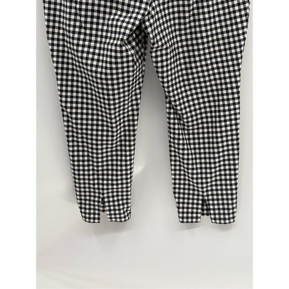 Talbots Pants Chatham Ankle Women 16 Petite Dark Navy Blue White Check Gingham - Picture 3 of 13